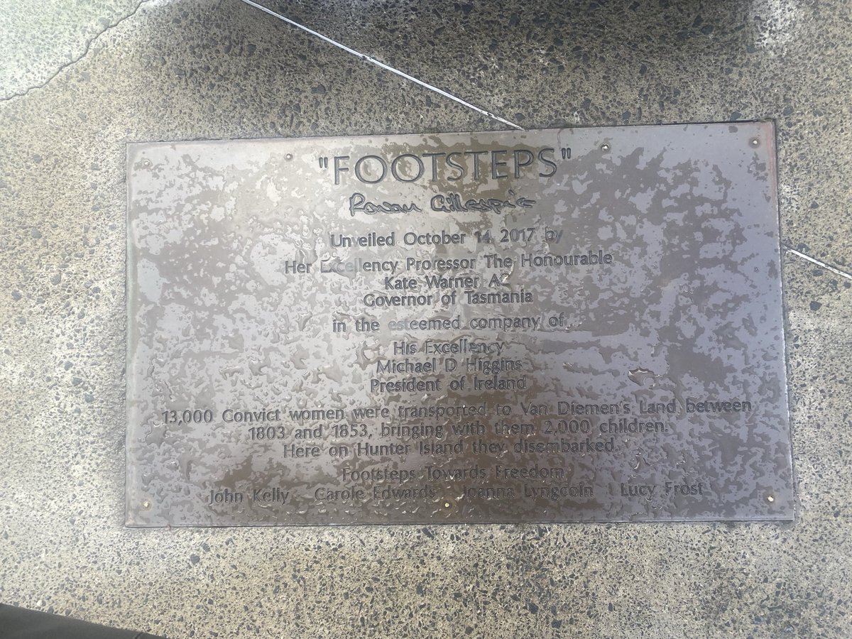 MichelleHoctor1's tweet photo. Had a chance to travel to Tasmania recently &amp; visited ⁦@monamuseum⁩ &amp; ⁦⁦@unescowhc⁩ Cascades ⁦⁦@FemaleFactory⁩ site, a 19th-c workhouse built to reform female convicts inc. from Ireland. R. Gillespie’s “Footsteps” memorial is stunning. https://t.co/J1NgUCVIut