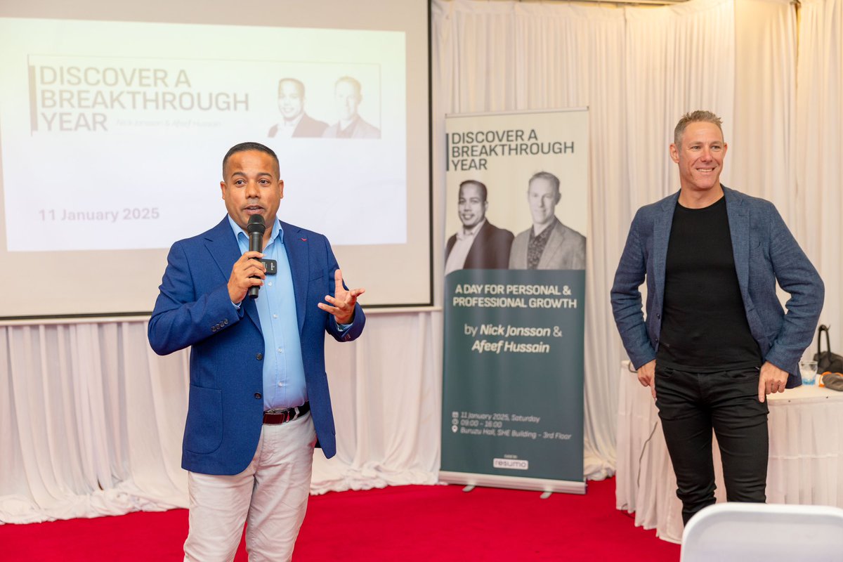 resumomv's tweet photo. Our first event of 2025, Discover Your Breakthrough Year, is off to a brilliant start with our speakers, Afeef Hussain and Nick Jonsson. Together, we’re learning how to set our mindset for higher performance and create a truly transformative breakthrough experience! https://t.co/ap7UbqC9rT