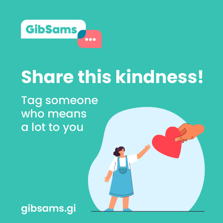 💚 Kindness starts with you! 💚
Tag someone who’s brought joy to your life and let them know how much they mean to you. A little kindness goes a long way in brightening someone’s day. 
Let’s make the world a kinder place, one message at a time.
#ShareKindness #Gibraltar #GibSams