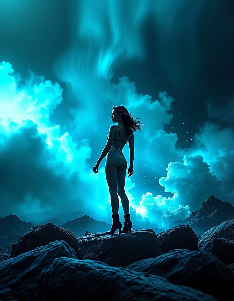 aifeifei801's tweet photo. Standing tall amidst the ethereal glow, where shadows dance and dreams take flight. In the heart of the storm, she finds her strength. ππ #EtherealMoments #StrengthInStorms #DreamsAwake https://t.co/MxGWaHrwW3