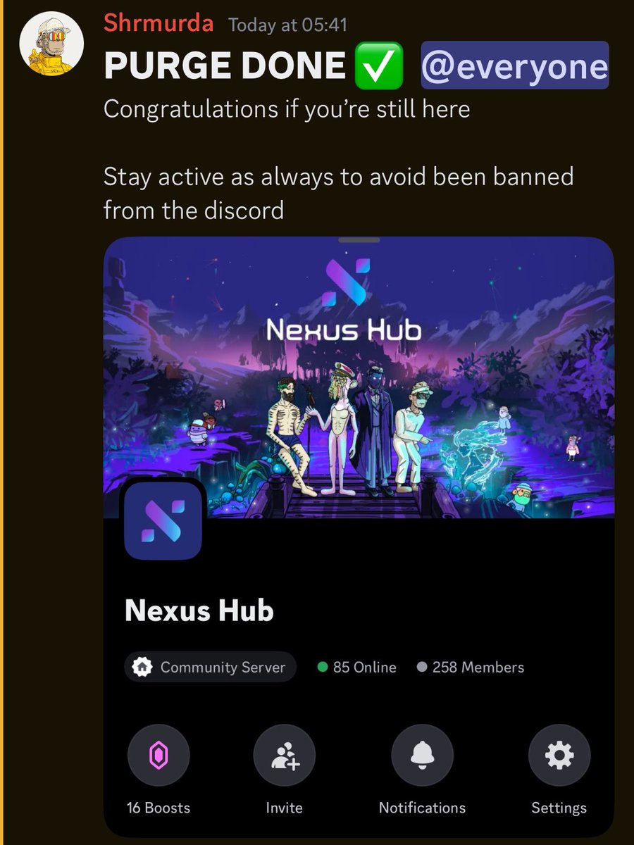 Who wants <a href="/NexusHubz/">Nexus Hub</a> Discord invite?

It’s literally a free &amp; fun community I’m building 

NO monthly payment for WL

If you want to have a one on one chat with me then my DC is the best place to be

As always i will appreciate if you follow <a href="/NexusHubz/">Nexus Hub</a> if you haven’t yet