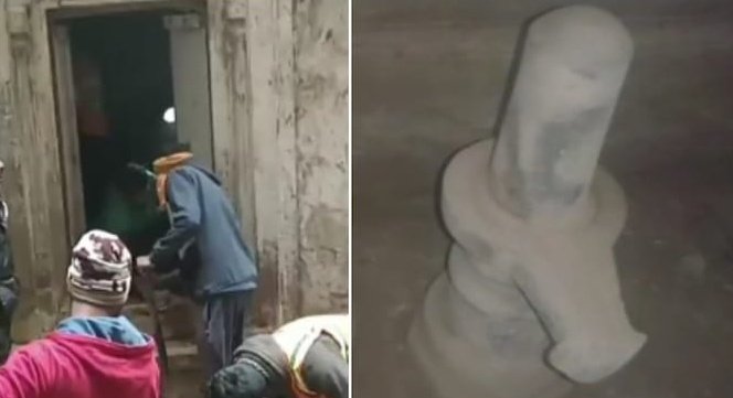 NewsAlgebraIND's tweet photo. BIG BREAKING NEWS 🚨 Yogi Govt repens HISTORIC Siddheshwar Mahadev Temple that was CLOSED for 105 years 😱🔥

Temple is located in a predominantly Muslim area.

It is reopened with police help.

There is also a mysterious well near the temple.

Three damaged Shiva lingams were found, along with large amounts of debris and soil inside the temple.