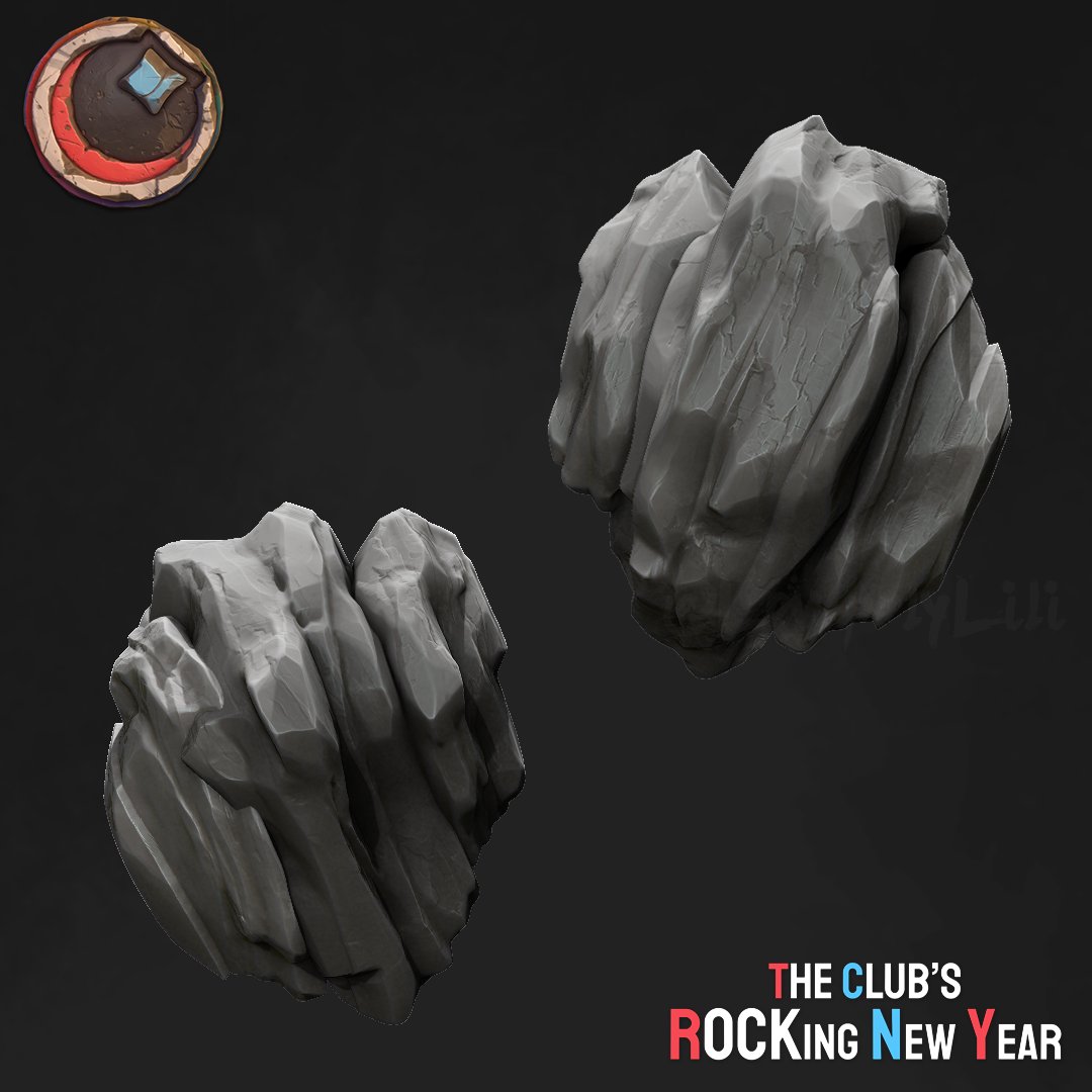 Day 04
I rushed this one a bit, since I won´t have much time today to work on this sculpt. 
Still tried something a bit different by using one of the base meshed and trying to stack them on top and creating a different shape with this one!
#TheClubsRockingNewYear