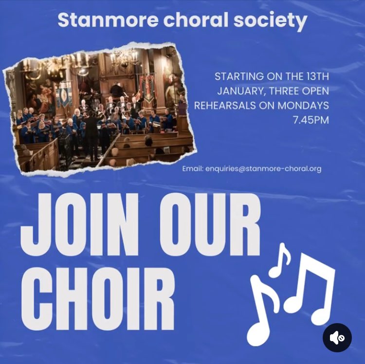 New year, new hobby, or new choir? We have three open rehearsals this month, starting on January 13th. Do come along and try us out! We'll love singing music by Handel, including the famous 'Hallelujah' chorus! 🎶 🥳