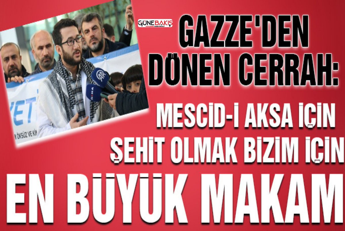 gunebakishaber's tweet photo. Gazze'den dönen cerrah: Mescid-i Aksa için şehit olmak bizim için en büyük makam https://t.co/zh33Pvm5tj @YetimlerVakfim 
#YetimlerVakfı #Gazze #doktor #Filistin #genelcerrah
#ÖmerFarukAydoğan #GaziantepGünebakışHaber #HABER https://t.co/bhypeLqmdy