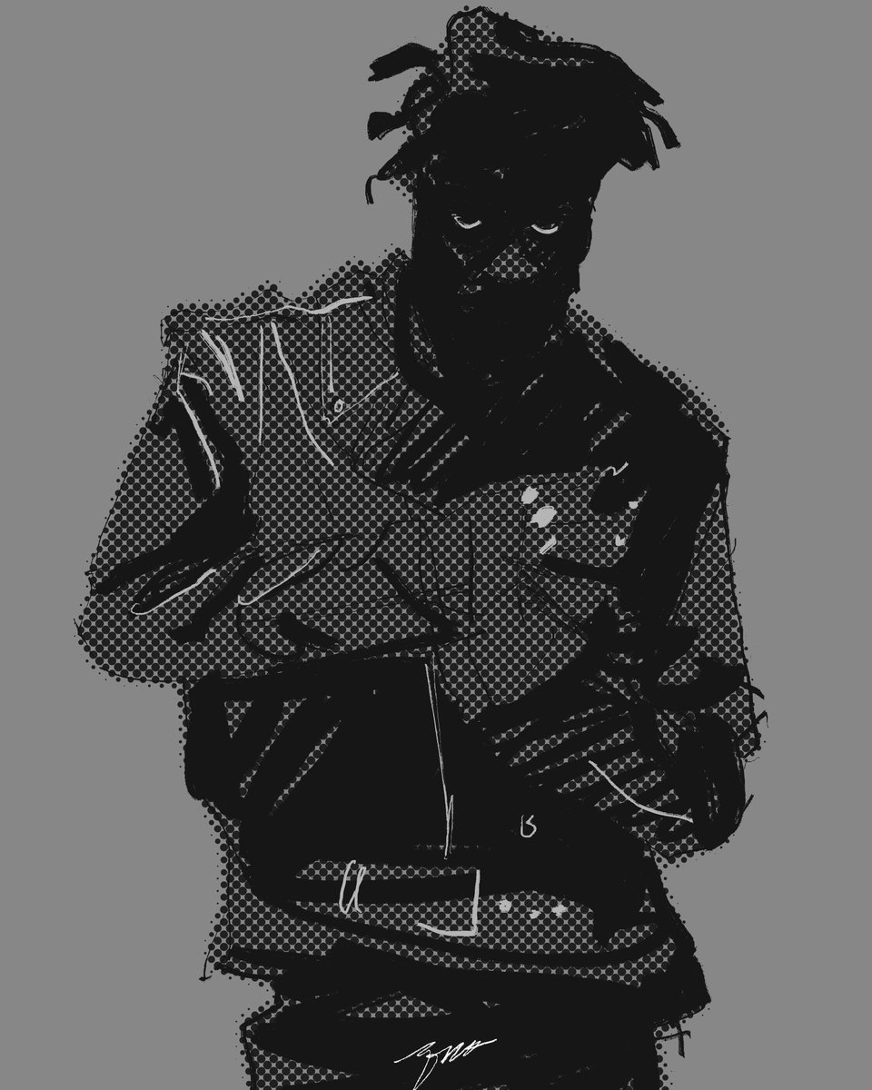 Layers of @obongjayar.

- Quick Ink Sketch 
- Quicker Ink Sketch 
- Overlay 