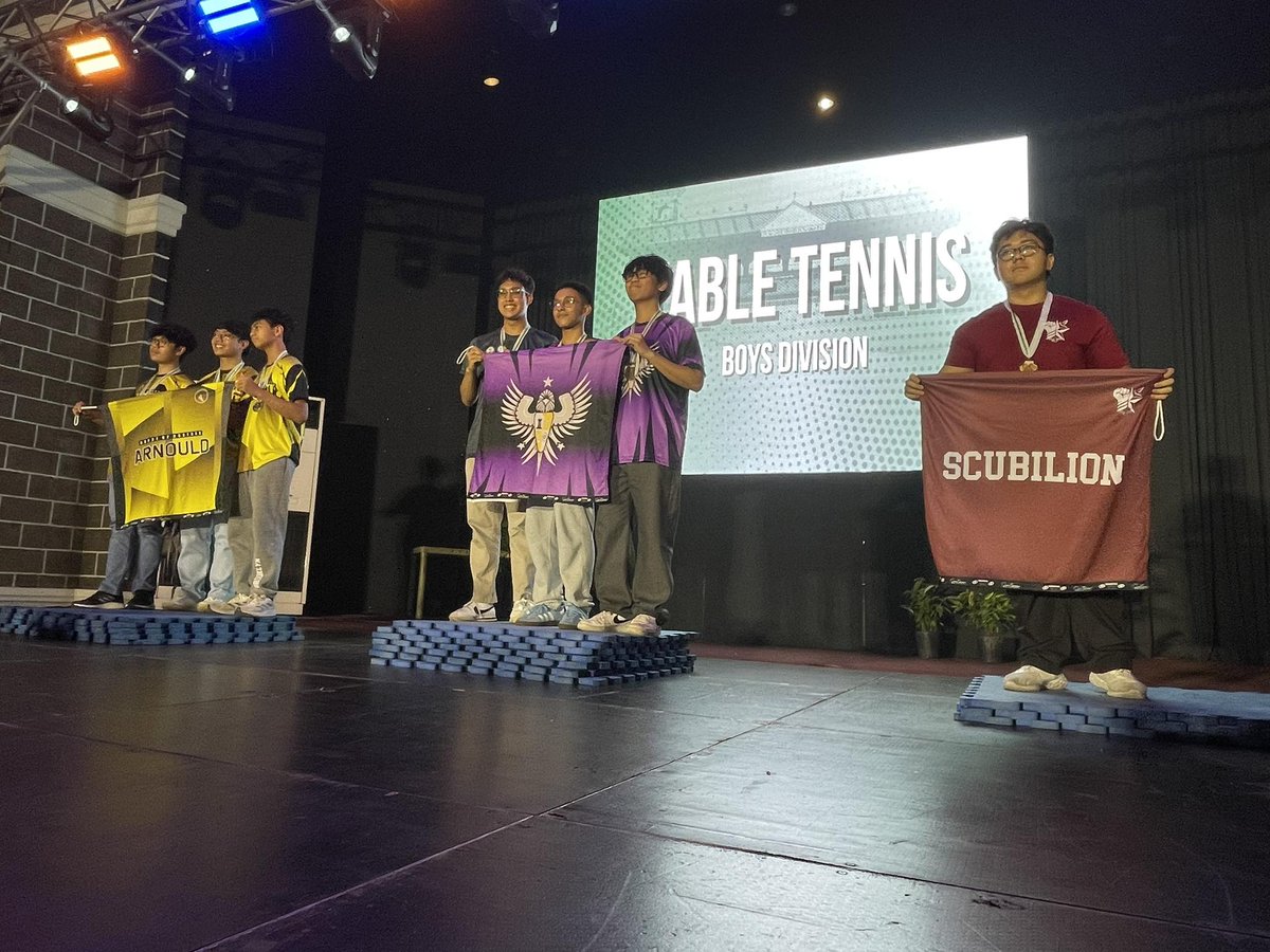 LeviofLEV's tweet photo. JUST IN: House of Mutien-Marie secures first place in Table Tennis Boys, followed by House of Arnould in second place and House of Scubilion in third place.
#LEVCoverage
✒: Hannah Mikhaelle Cristobal & Sophia Louise
Mutuc
📸: Charlize Montenegro https://t.co/TDbOWrH8uw