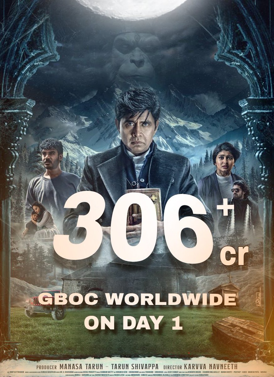 TheFakeMediaCo's tweet photo. The king's arrival is setting the box office ablaze 🤙🏼
#choomantar takes a blockbuster opening at the BOX OFFICE 💥💥
#Blockbusterchoomantar GROSSES 306 CRORES WORLDWIDE on Day 1 ❤🔥
#BlockBusterchoomantar In Cinemas Now https://t.co/McnmSa6xG0