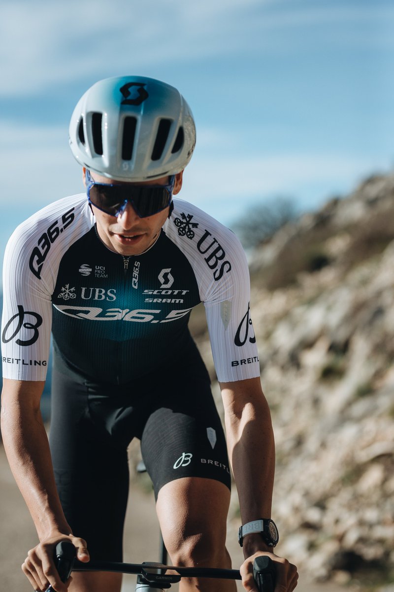 Pinarello_Q36_5's tweet photo. For 2025 Q36.5 will supply the Research Scientists of Q36.5 Pro Cycling Team with highest performing kit to have ever come out of its Dolomites laboratories, thanks to its combination of aerodynamics, comfort and leading-edge thermoregulation. 

The level of intensity at which our Research Scientists use Q36.5’s equipment and their knowledge of how its unique technical characteristics can be exploited are unparalleled. 

The visual iconography of the 2025 kit is an homage to their RADAR FOCUS.

#RacingTheFuture

📸: Georg Lindacher