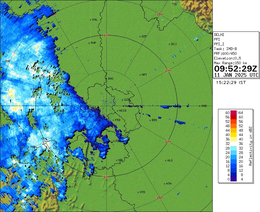 Cloudmetweather's tweet image. Widespread Light to Moderate #Rains with thunder are heading towards #Delhi NCR.
Rains started in South National Capital Region and will cover more areas soon and will continue during the next 4-6 hrs.
Isolated intense rains in central Haryana too will move towards East-North