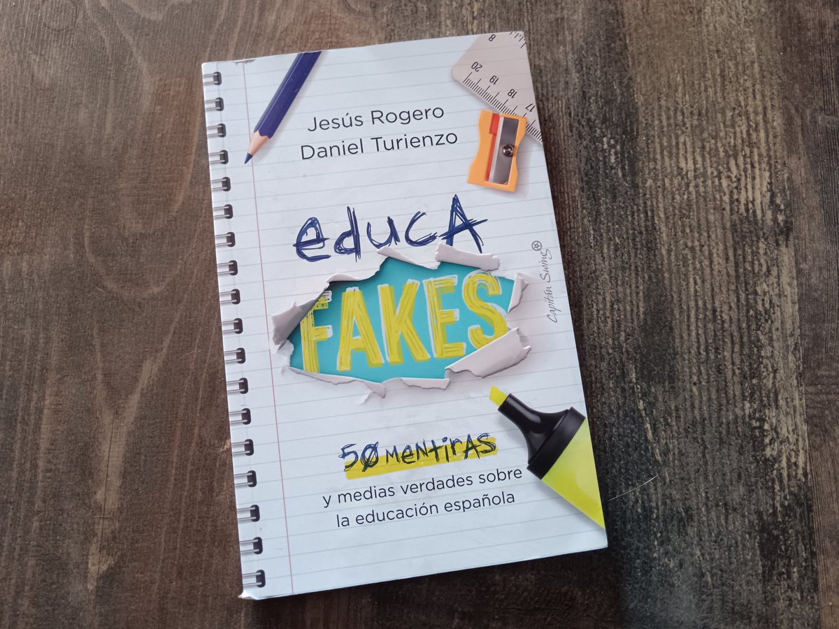 IvanFraVe's tweet photo. Una recomendación muy interesante y oportuna.
#educafakes, de @jesusrogero y @Dani_Turienzo.
50 mentiras y medias verdades sobre la educación española https://t.co/JQ25yU3NRq
