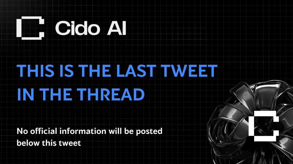 cido_ai's tweet photo. 6/🌐Future-Proof for What’s Next
Web3? Cross-chain compatibility? AI trends? Cido’s flexible design is built for the future. Whatever’s coming next, we’re ready for it👌
Want to see what’s possible? Stick around—there’s a lot more to come. 🚀
#AI #Blockchain #Web3 #Cido https://t.co/C4oZwvYNf6
