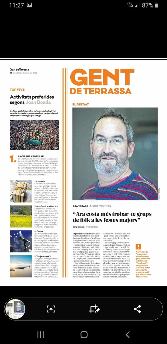 bandulima's tweet photo. Ves per on avui sortim al diari!!

@DiarideTerrassa 
#Eskamotfolk 
#ameba 
#Terrassa 
#coses https://t.co/DK9b0IQacb