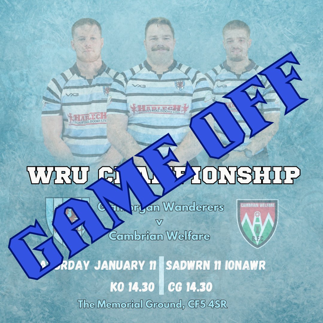 GlamWandsRFC's tweet photo. ❄️🥶 Game OFF. Frozen Pitch 🥶❄️
@cambrianwelfar1
@AllWalesSport @WRUChampionship https://t.co/aoVPLNmKjl