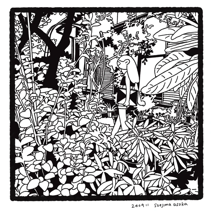 活動初期はイラストとも絵画とも漫画とも写真ともつかない不思議な絵を目指していました
名前のない物をつくってみたかったんです

 #イラストレーションの日 