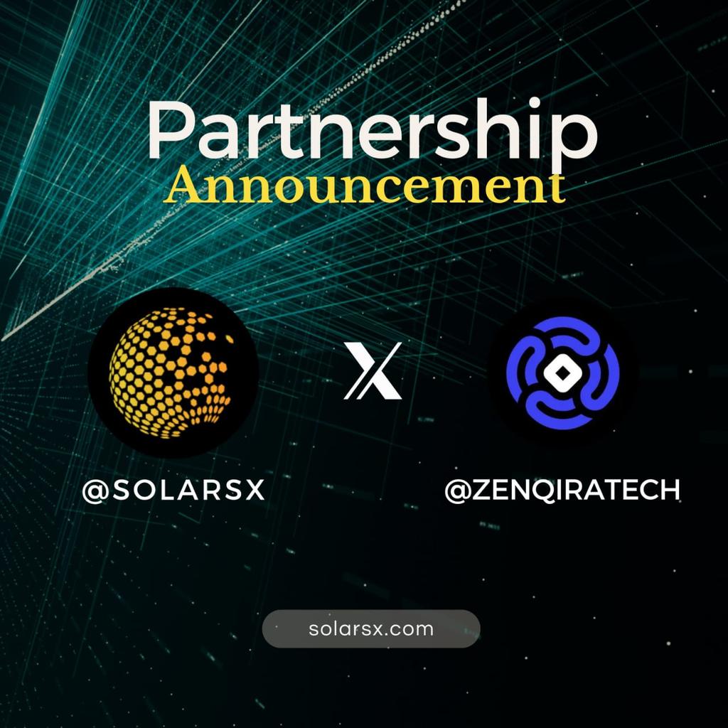rachman7791's tweet photo. Wow, this is fantastic news! Congratulations on the incredible partnership between #SolarSX and @zenqiratech ! ๐
This collaboration is sure to bring major innovation to the world of renewable energy and blockchain technology, particularly in solar-powered crypto mining. With a strong vision to provide sustainable and #Web3 -based solutions, both companies are bound to open up new opportunities that we couldnโt have imagined before!
Iโm really excited to see what groundbreaking developments and initiatives come from this partnership. Hopefully, this project will drive more adoption of eco-friendly technologies and advance the blockchain ecosystem even further. ๐กโจ
Wishing both teams great success in bringing this big vision to life! ๐ #Innovation #RenewableEnergy #Blockchain #Web3 #StrategicPartnership