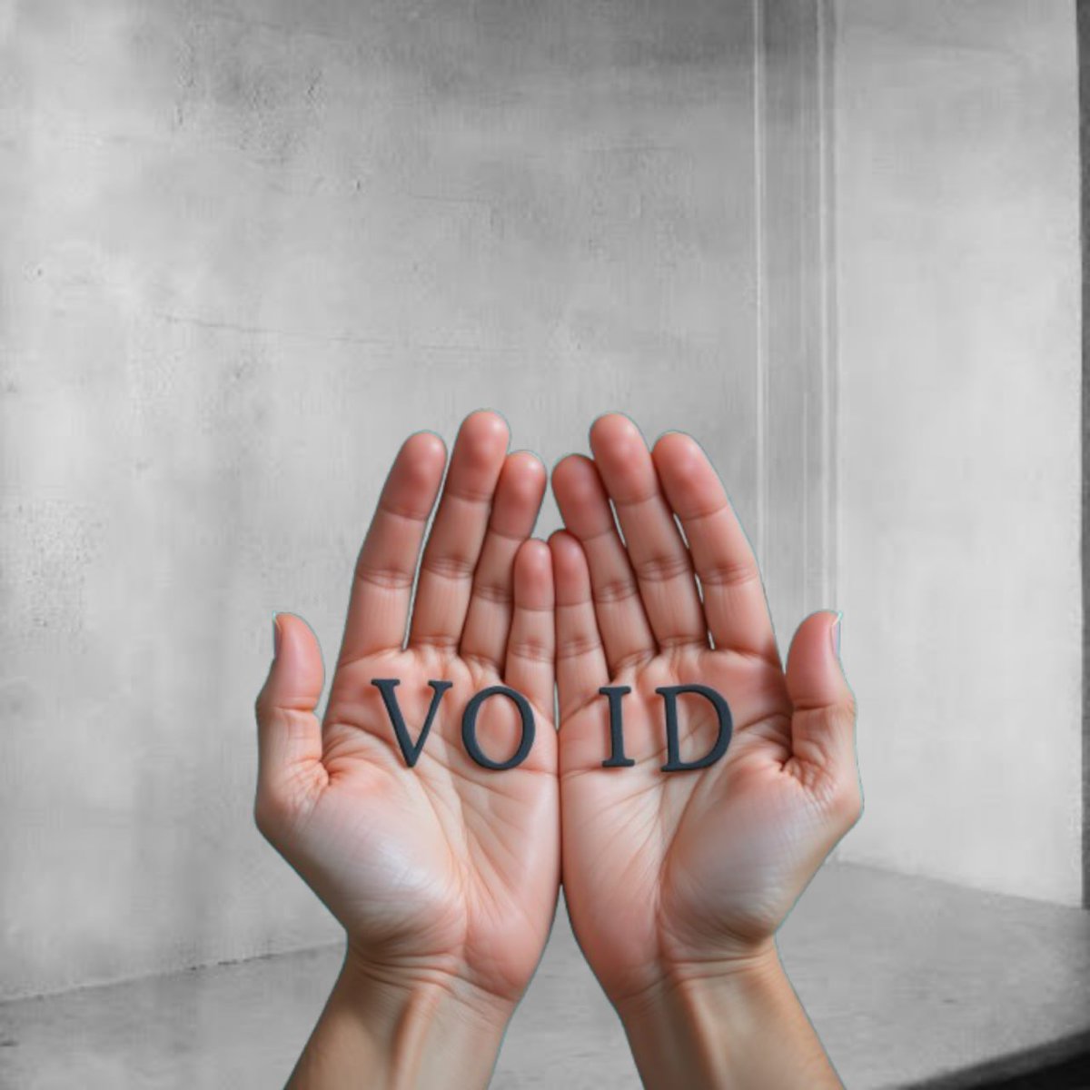 In my hands, I hold void. It's a strange feeling, like grasping nothingness. But within this void, I sense the potential for everything.