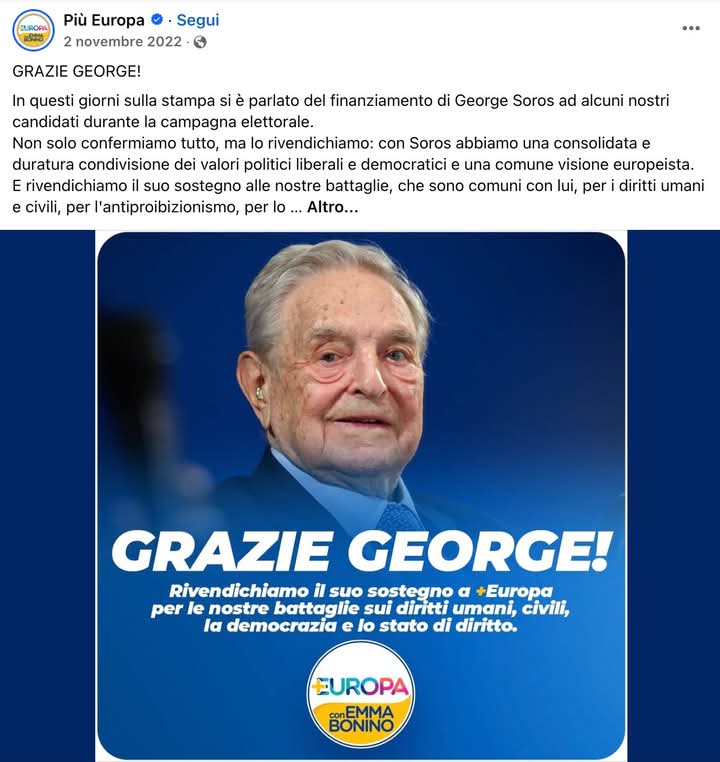 Dedicato a tutte le teste di cazzo che oggi parlano di ingerenze da parte di #ElonMusk che non ha mai finanziato partiti in Italia.

Senza i soldi di questo criminale, viscido verme
assassino, i partiti di sinistra sarebbero solo luride latrine.

Sguatteri Venduti,
questo siete