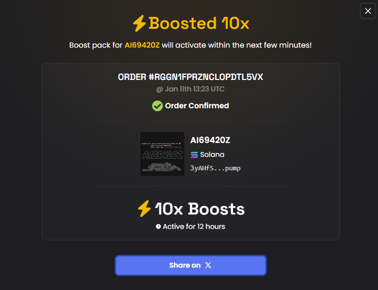 AI69420Z's tweet photo. First 10 boosts are here
At 100k mc we get another 100x boosts

https://t.co/lbCMENCZ69 https://t.co/IBioT6JkQH