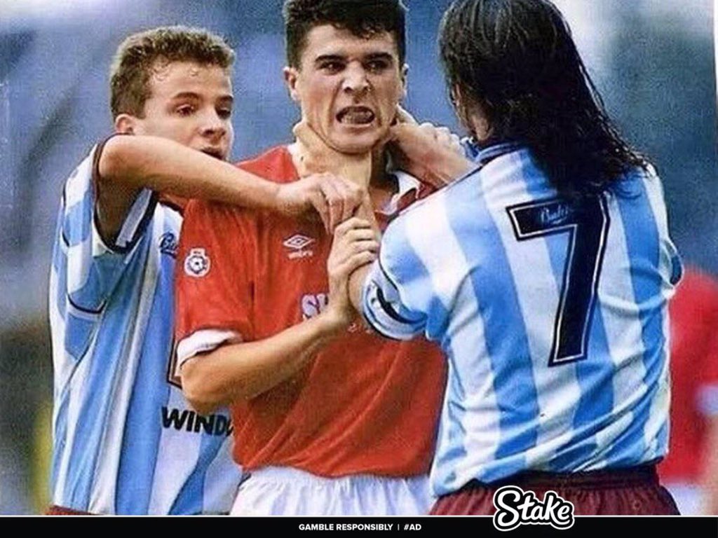 CfcNeymar's tweet photo. Roy Keane is a mad bastard.

The United legend humiliated teammates, knocked out opponents and scrapped with his own manager.

From drunken headbutts to kung fu kicks in the dressing room, this is his story...

(thread) https://t.co/VPSN8s5Gnh