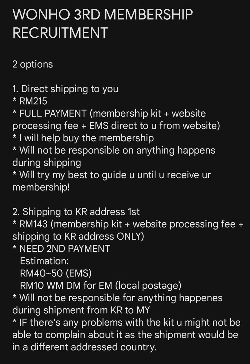 wontokgii's tweet photo. [MY GO] WONHO 3RD GEN WENEE RECRUITMENT!
🐰RM143~215
🐰Please read the notes throughly!
🐰 DM IF INTERESTED 
#PASARWONHO https://t.co/lBF3xUnd2c