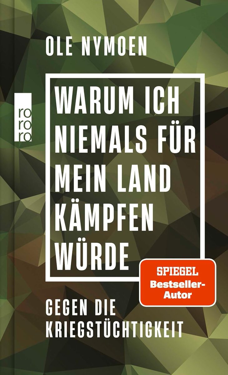 Ole Nymoen (@nymoen_ole) on Twitter photo Im März werfe ich mich noch einmal in den publizistischen Schützengraben: Dann erscheint nämlich mein Buch WARUM ICH NIEMALS FÜR MEIN LAND KÄMPFEN WÜRDE. Im März werfe ich mich noch einmal in den publizistischen Schützengraben: Dann erscheint nämlich mein Buch WARUM ICH NIEMALS FÜR MEIN LAND KÄMPFEN WÜRDE.