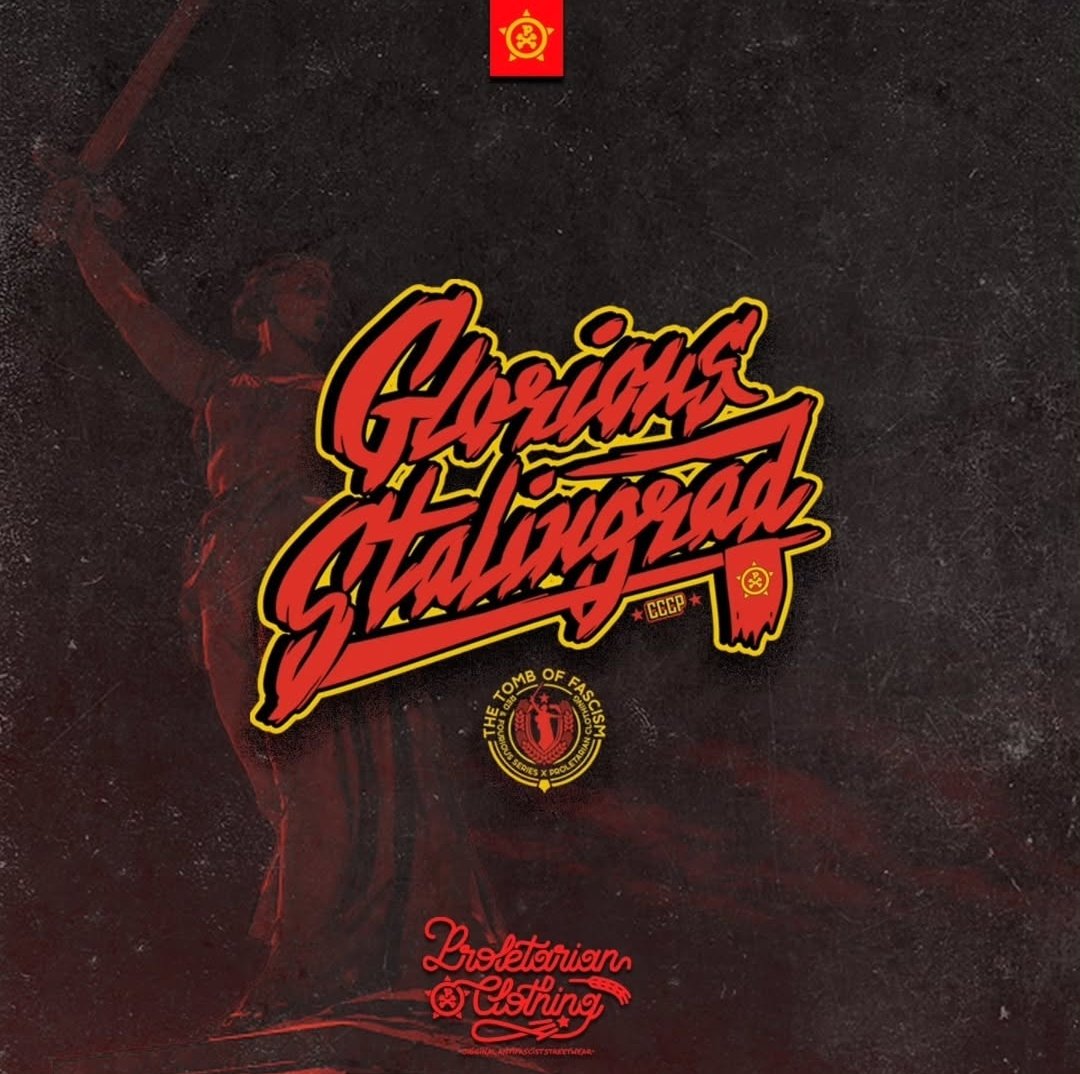 ⚒️GLORIOUS STALINGRAD⚒️

Empezamos fuerte el año con este diseño de <a href="/prltrn_cloth/">Proletarian_cloth</a> 

Bestiarioshop.com

#bestiarioshop #proletarian #vallekas #vendedoresdeodio