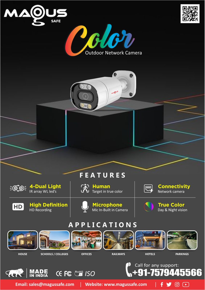 magussafe's tweet image. Color Outdoor Network Camera
See every detail, day or night, with our Color Outdoor Network Camera. Engineered for vibrant color recording even in low light, it’s your trusted companion for 24/7 outdoor surveillance.
#OutdoorNetworkCamera #ColorView #MagusCCTV #SmartSecurity