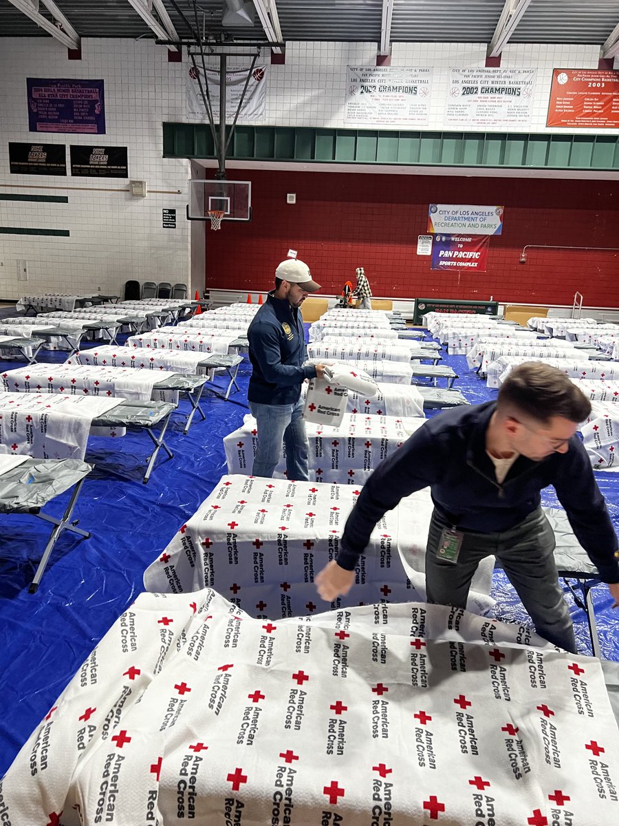 It’s 2:40am &amp; my staff and staff <a href="/ASM_Irwin/">ASM Jacqui Irwin</a> <a href="/KatyForLA/">Katy Yaroslavsky</a> <a href="/TraciParkforLA/">TraciParkforLA</a> <a href="/LindseyPHorvath/">Lindsey P. Horvath</a> are still at Pan Pacific evacuation center helping <a href="/RedCrossLA/">Red Cross Los Angeles</a> prep for the arrival of 200 vets. These staffers are examples of real compassion and patriotism.