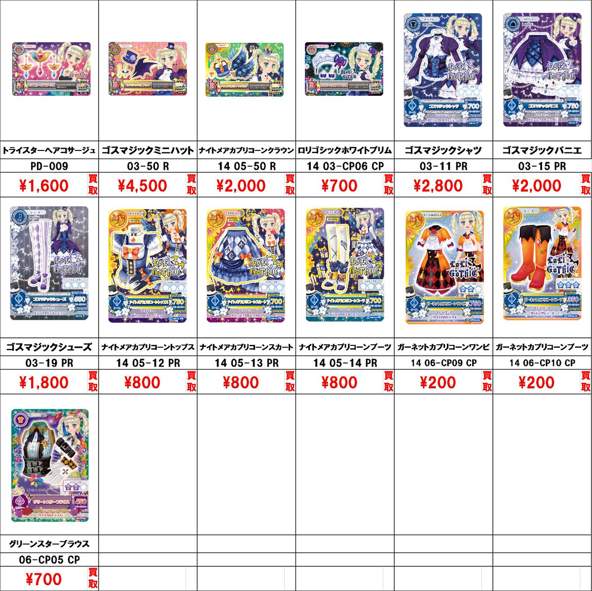 ☆買取情報☆ 買取更新しました!! DCD アイカツ カード 藤堂ユリカ