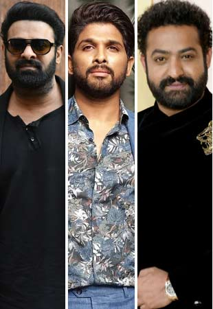 AndhraBoxOffice's tweet photo. The Opening Kings of Tollywood:

#Prabhas Reigns Supreme in a different league, While #NTR became the 2nd Tollywood Hero after him to enter ₹100Cr+ & ₹150 Cr+ Opening Club with his Solo Film. #AlluArjun shattered all Indian cinema Openings last Month creating ₹250Cr+ club, stamping his authority!