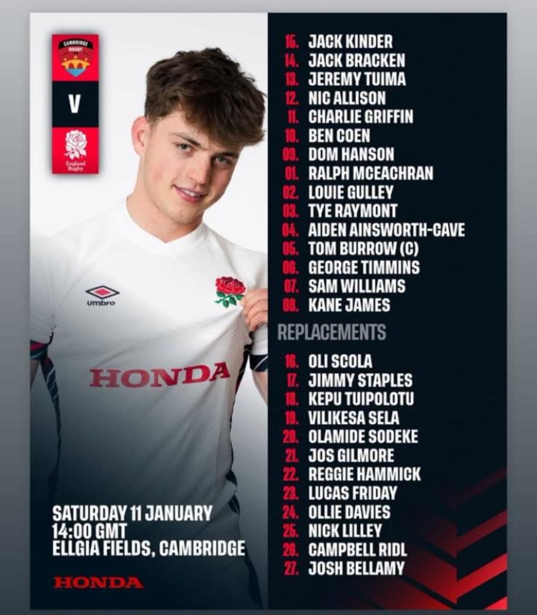 Good luck to Ports Dom
Hanson who starts for England u20’s today. Good luck Dom UTP 🔴⚪️🟢