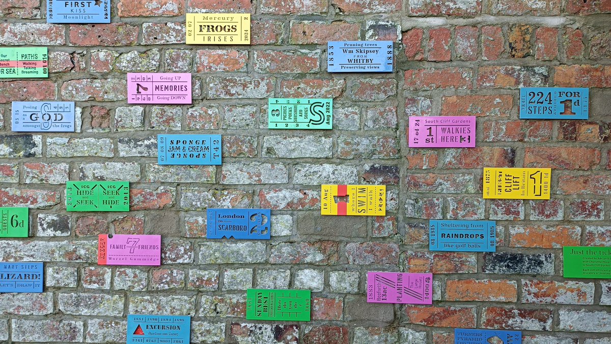 adrian riley / electric angel design (@electric_angel) on Twitter photo 'just the ticket' installed in <a href="/HLFSCGardens/">South Cliff Gardens</a> , scarborough
you can find it by going through the pedestrian tunnel under the cliff lift track where you'll be greeted by a collection of colourful tramway tickets...
i'll share some of my faves and their stories over coming days. 'just the ticket' installed in <a href="/HLFSCGardens/">South Cliff Gardens</a> , scarborough
you can find it by going through the pedestrian tunnel under the cliff lift track where you'll be greeted by a collection of colourful tramway tickets...
i'll share some of my faves and their stories over coming days.