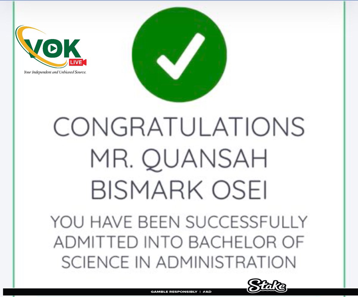 Thevokofficial's tweet photo. 📍📍JUST IN📍📍

UG: The University of Ghana has released undergraduate admissions for the 2024/2025 academic year.❗👀

Stay tuned✅ https://t.co/Xn2EZJd8p9