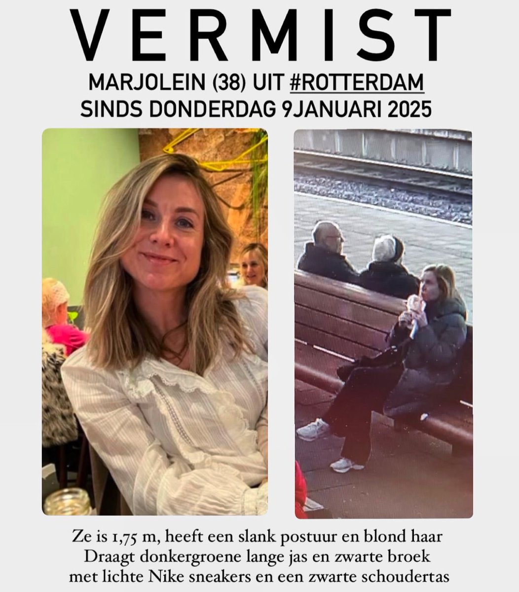 Mijn lieve nichtje Marjolein is vermist. Heeft u informatie over deze vermissing neem contact op met politie via nummer 0900-8844.

Delen=Helpen🆘
