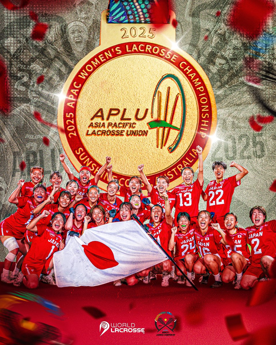 WorldLacrosse's tweet photo. They came โ๏ธ
They saw ๐
They conquered (again) ๐
Japan's uninterrupted reign at the Asia-Pacific Womenโs Lacrosse Championship continued with a 9-5 triumph over Australia ๐ฅ
#APWLC25 | #Lacrosse https://t.co/WqhGIDzkcd