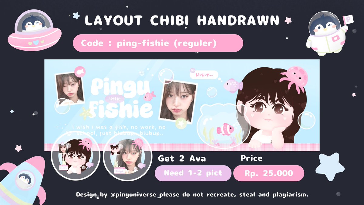 pinguniverse_'s tweet image. help repost, thank you! 💬🐧

── open titipan limited slot 𖦹 .ᐟ 🫧🩷
 𓂂 (๑&amp;gt;◡&amp;lt;๑) haloO semua! pingu optip untuk layout 'ping-fishie' dan akan dipost bersama dengan ready stock yang akan datang! jika kamu berminat boleh cek alt yaa +.  * 🪼

#zonauang