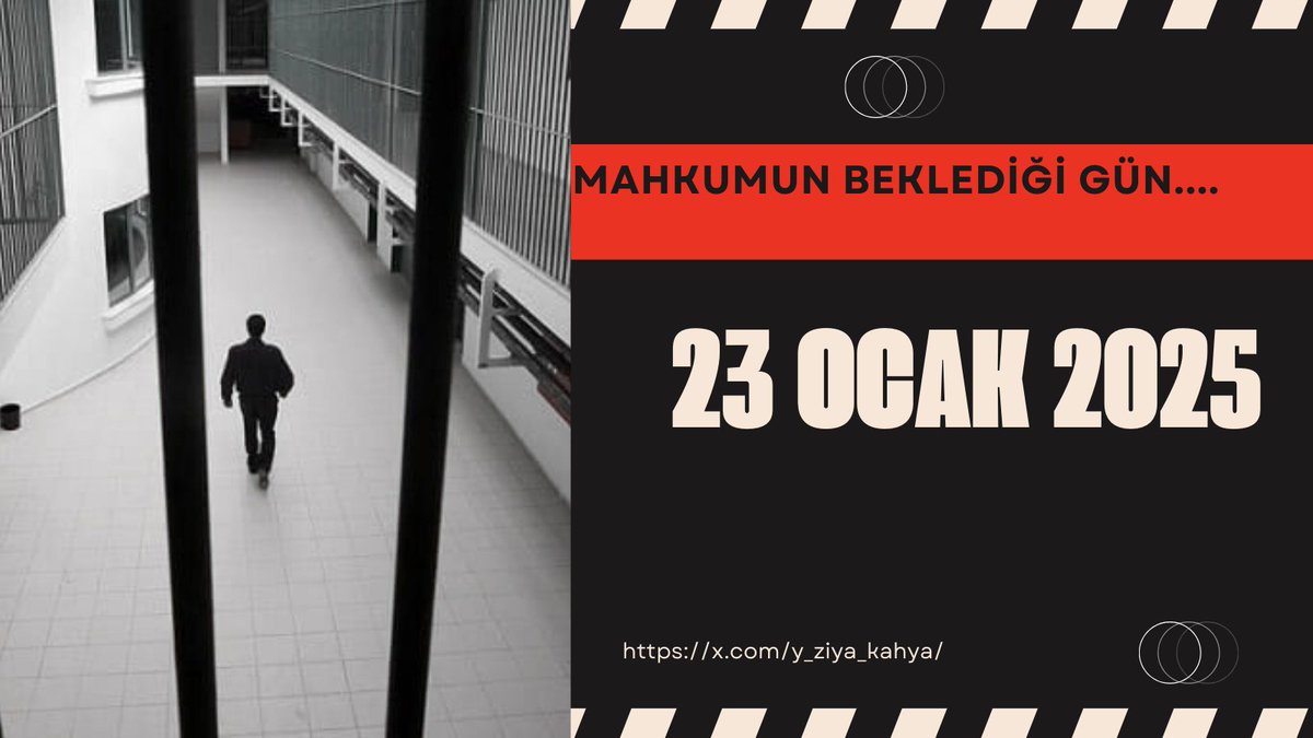 MAHKUM'UN KADER GÜNÜ: 23 OCAK 2025

Değerli takipçiler, uzun süredir, bu hesapla birlikte ve bazı twit odalarında aylardır infaz düzenlemesi, #GenelAf  çalışması ve bu düzenlemelerin hayata geçeceği 10. Yargı Paketi üzerinde konuştuk. Konuları toplayıp bir değerlendirme yapacak