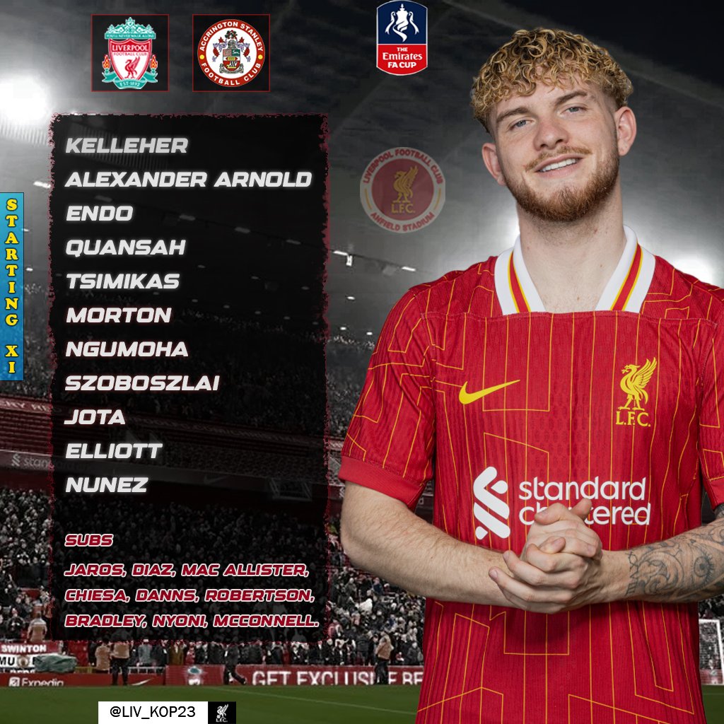 Taimi_Lfc87's tweet image. (FA CUP - 3RD ROUND)
Liverpool vs Accrington Stanley : Teams Line Up 

Referee: (Lewis Smith)

#LivAcc #anfieldstadium #3rdRound #YNWA #FACup #LFC