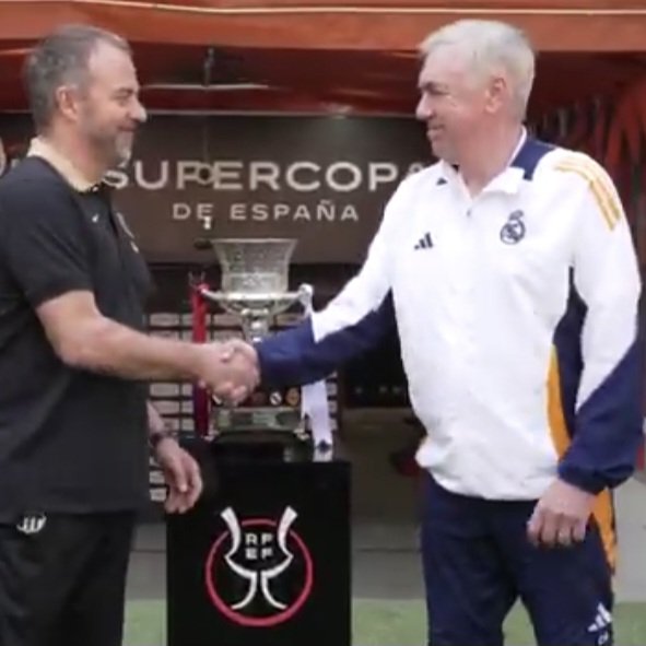 manuel19621119's tweet photo. Todo preparado para la final del domingo, el @realmadrid de @mrancelotti defenderá título frente al VARcelona de @hansiflickpage
¡Hala Madrid!
#HalaMadrid
#RMSupercopa
#SuperSupercopa
#SupercopadeEspaña
#Supercup
#Supercopa2025
#reALMAdrid
#temporada2024_2025
#realmadrid https://t.co/Qv7C0SPA6h