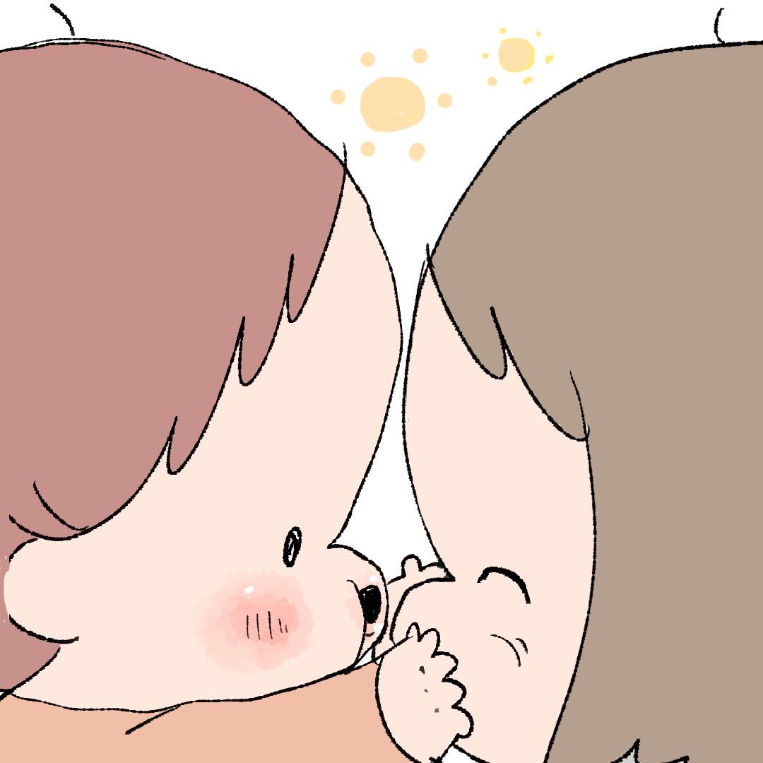 ゼロ距離でもおひさまのにおいがするすべすべの生き物。 #育児絵日記 #2歳7ヶ月