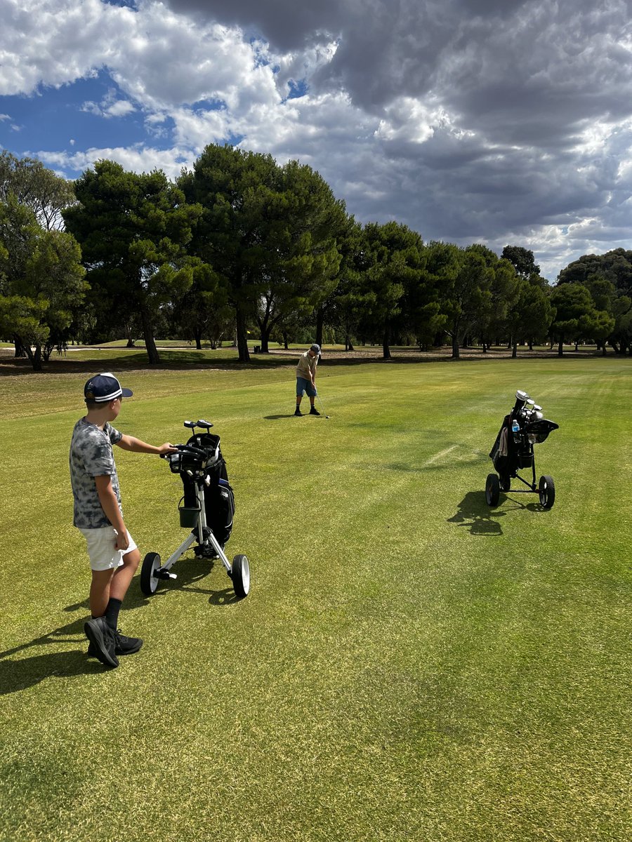 Boys first round of golf on an actual golf course. Great course. We got our monies worth!!! ⁦<a href="/nhill/">nhill</a>⁩