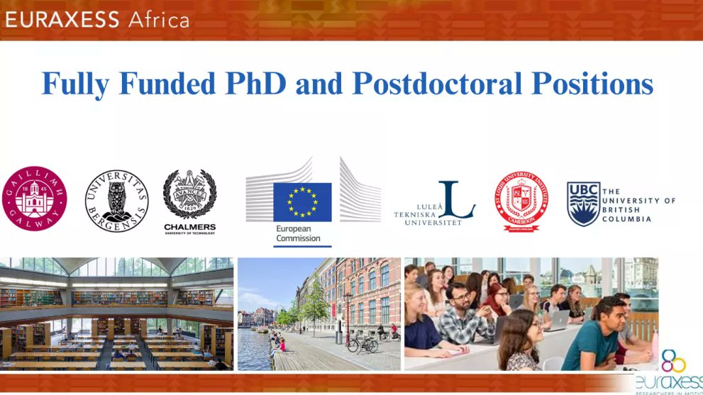 🌟 🚀🌍Exciting PhD and  postdoctoral positions are available across diverse fields!

👉More here: lnkd.in/d2Je2D72

👉Join EURAXESS Africa: lnkd.in/gUqthbCp
