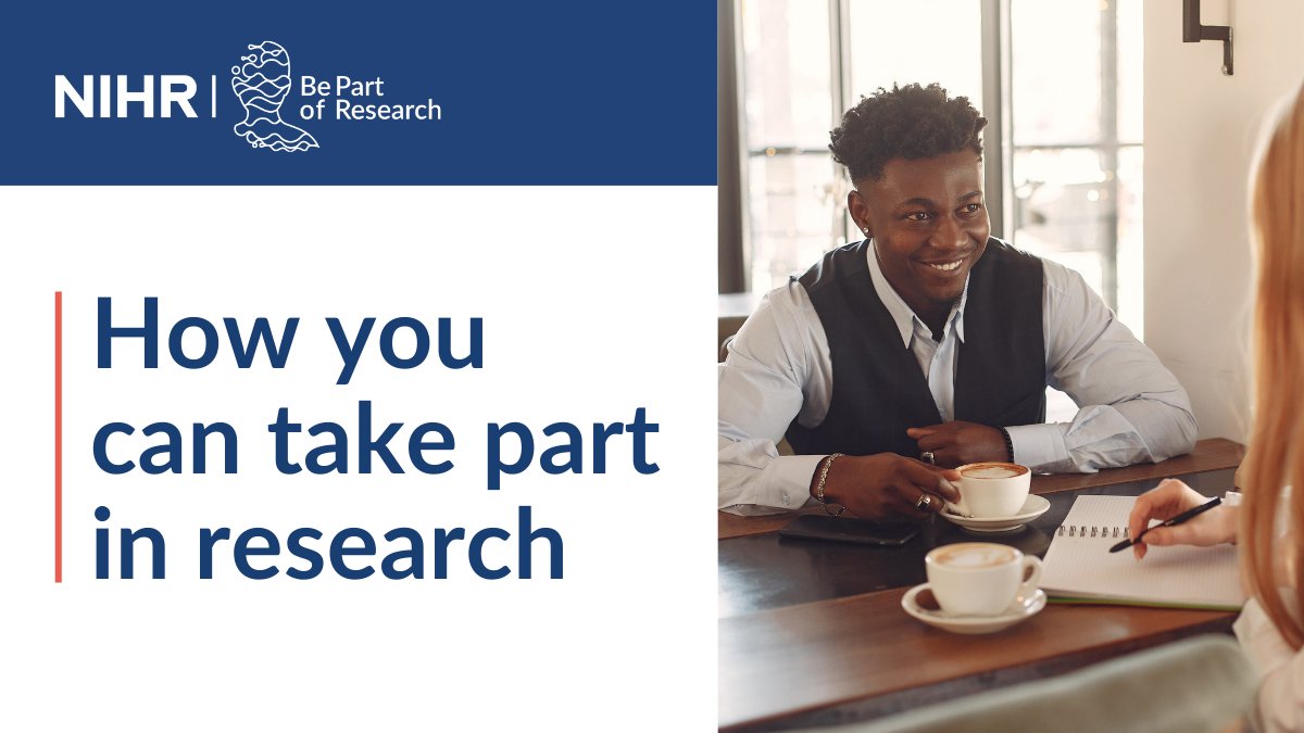 Everyday in the UK, someone is diagnosed with a disease or a condition. 📆

The treatment they receive will, at some point, have been informed by research. 💊

Find out how you can #BePartOfResearch and register today here: bepartofresearch.nihr.ac.uk