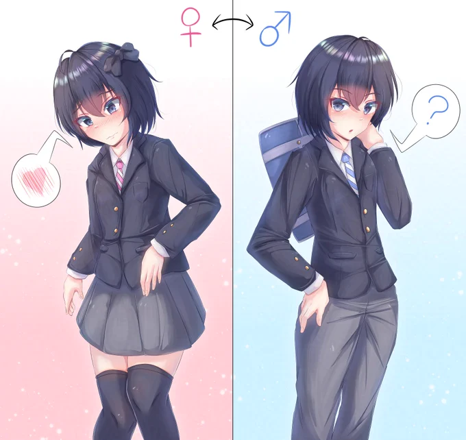 クロエくん(再掲) 男装してる男の娘と 女装してる男の娘、どっちが好きですか参考アンケ(ツリー参照)
