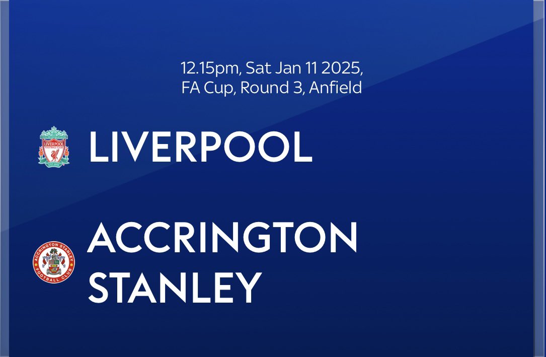 IssySeed93's tweet image. #facup #3rdround #anfield #coyw #accringtonstanleyfcvsliverpoolfc #arneslot vs #johndoolan