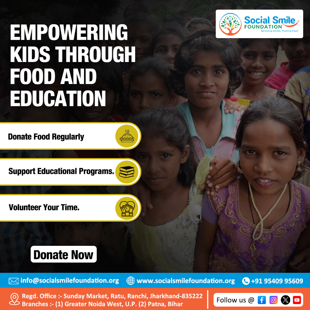 "A small act of kindness can change a child's world forever. Join us in empowering underprivileged children through education and care. #BetterTomorrow #SupportTheFuture"

📷 Contact us:+91 9540995609
📷 socialsmilefoundation.org
#ChildEducation #NGOforChildEducation