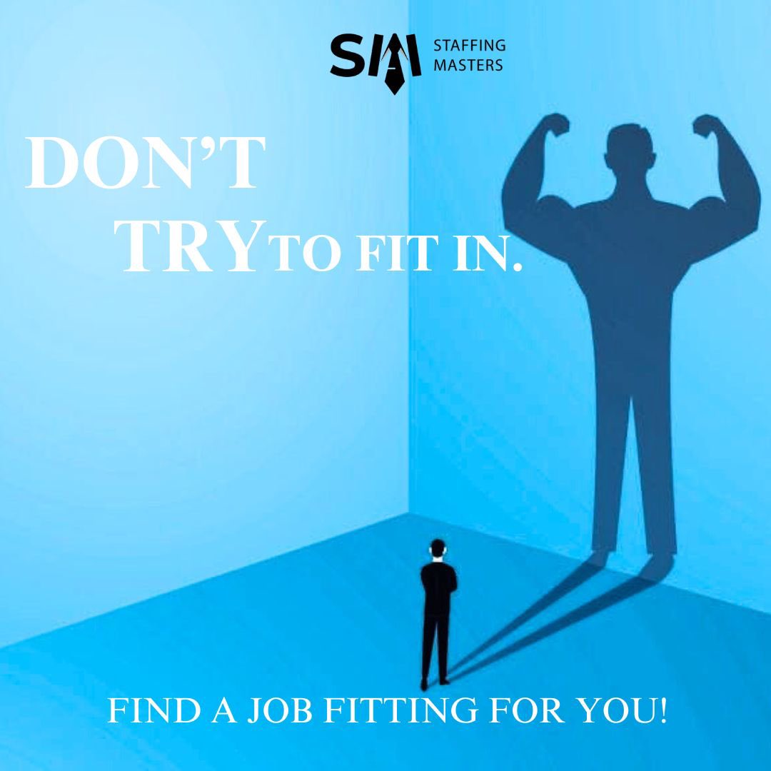 StaffingMasters's tweet image. WHY BLEND IN WHEN YOU CAN STAND OUT?
Find a job that fits you perfectly.

For more details dm or call us on 
+91 9328786961

#JobFitNotMisfit
#FindYourFit
#RightJobRightYou
#CareerThatFits
#BeYouInYourJob
#AuthenticCareers
#PerfectJobMatch
#JobsThatSuitYou
#YourCareerYourWay