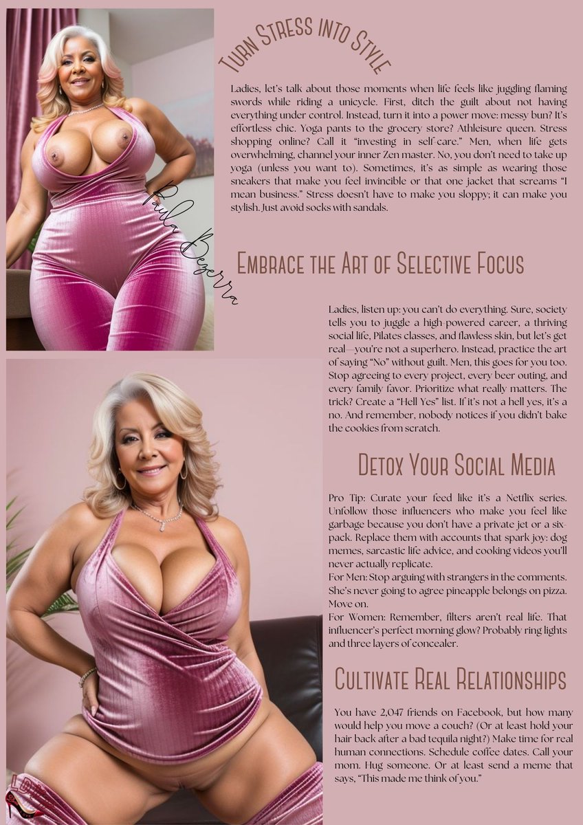 LDVVMagazine's tweet photo. 💎 Check out VELLUTO LDVV MAGAZINE's Pink Edition!

Want the full 80-page PDF? DM or email us (Email in bio)! 📩

#VellutoMagazine #Pink #CurvyConfidence #MatureBeauty #BodyPositivity #EmpoweredWomen #LuxuryLifestyle #SelfLove #DigitalMagazine #MagazineLaunch #Mature #milf #hot https://t.co/wOIeoIt2Gx