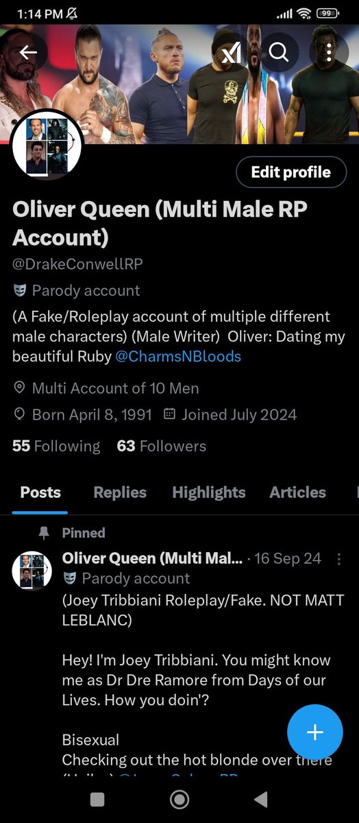 Oliver Queen (Multi Male RP Account) tweet media